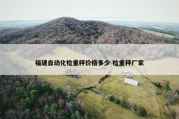 福建自动化检重秤价格多少 检重秤厂家