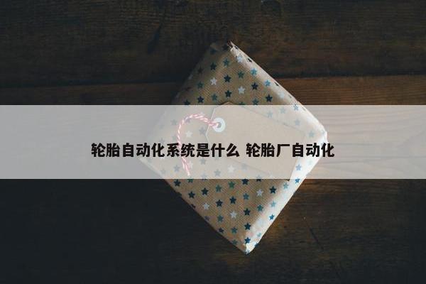 轮胎自动化系统是什么 轮胎厂自动化