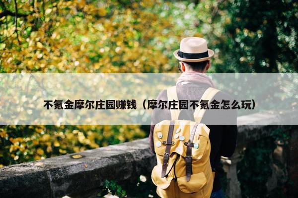 不氪金摩尔庄园赚钱（摩尔庄园不氪金怎么玩）