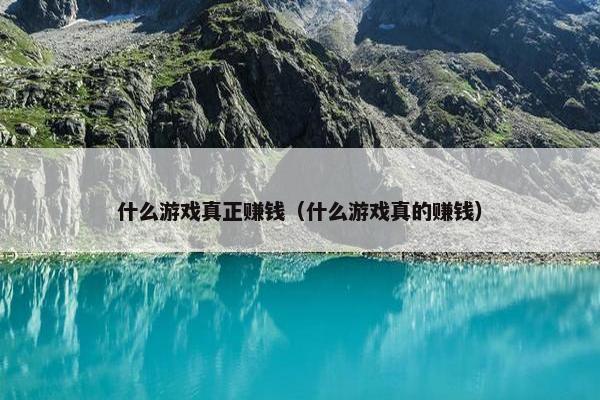 什么游戏真正赚钱（什么游戏真的赚钱）