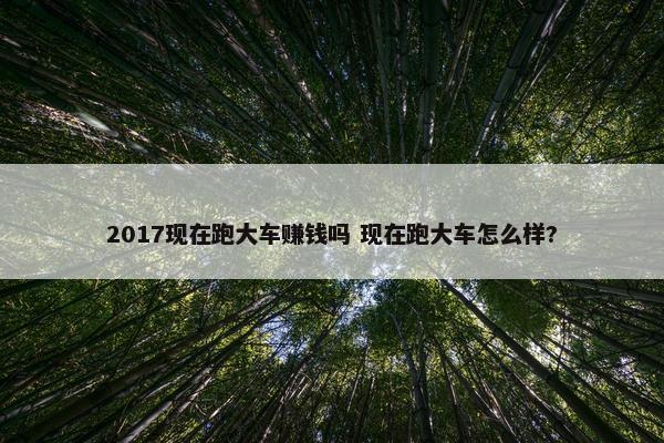 2017现在跑大车赚钱吗 现在跑大车怎么样?