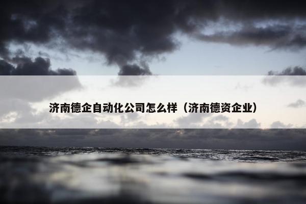 济南德企自动化公司怎么样（济南德资企业）