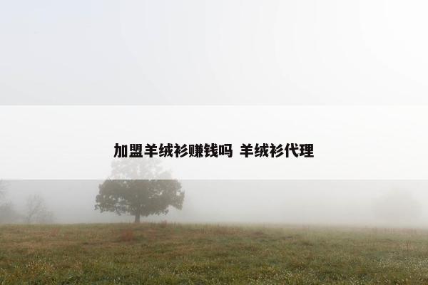 加盟羊绒衫赚钱吗 羊绒衫代理