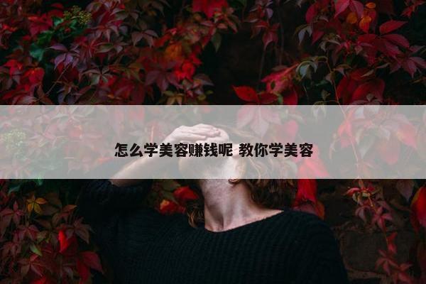 怎么学美容赚钱呢 教你学美容