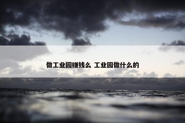 做工业园赚钱么 工业园做什么的