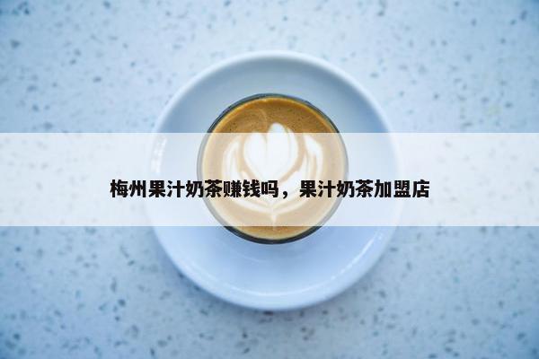 梅州果汁奶茶赚钱吗，果汁奶茶加盟店