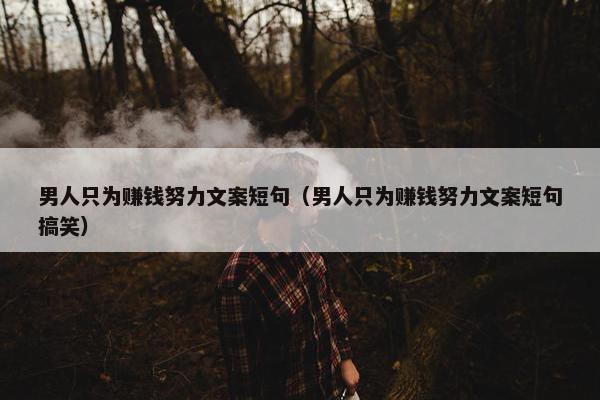 男人只为赚钱努力文案短句（男人只为赚钱努力文案短句搞笑）