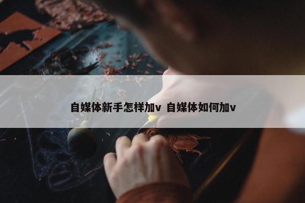 自媒体新手怎样加v 自媒体如何加v