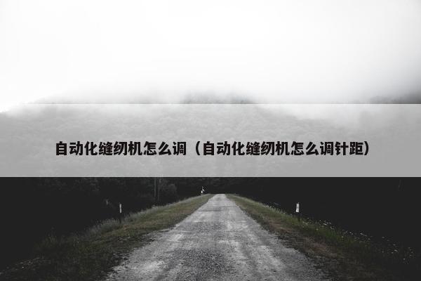 自动化缝纫机怎么调（自动化缝纫机怎么调针距）