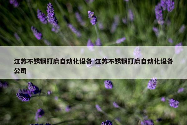 江苏不锈钢打磨自动化设备 江苏不锈钢打磨自动化设备公司