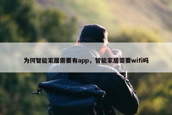 为何智能家居需要有app，智能家居需要wifi吗