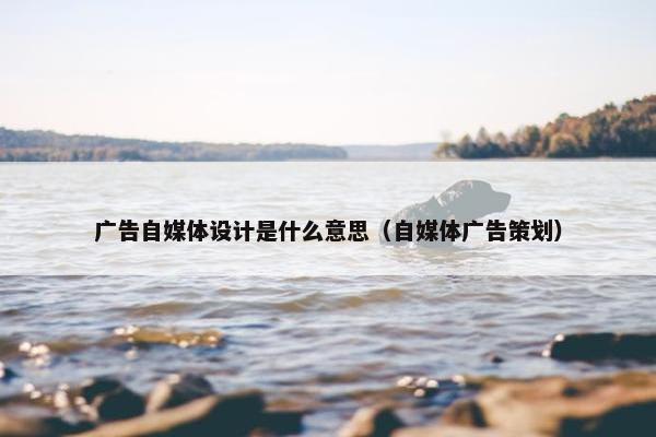 广告自媒体设计是什么意思（自媒体广告策划）