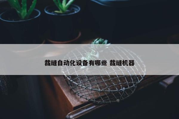 裁缝自动化设备有哪些 裁缝机器