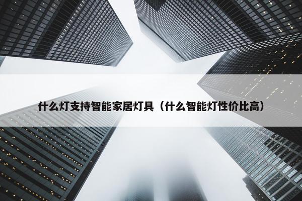 什么灯支持智能家居灯具（什么智能灯性价比高）