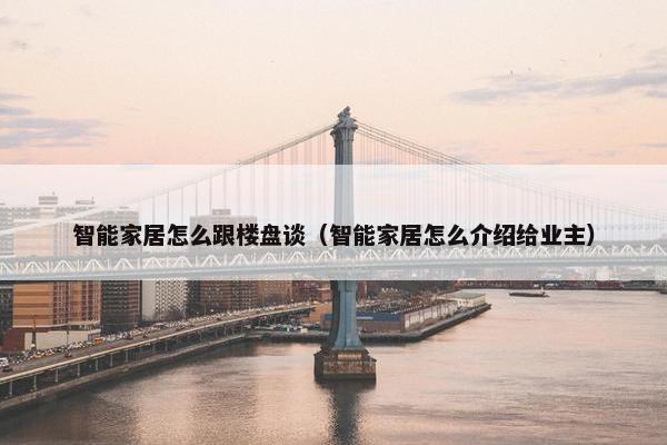 智能家居怎么跟楼盘谈（智能家居怎么介绍给业主）