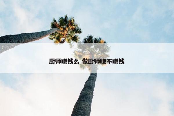 厨师赚钱么 做厨师赚不赚钱