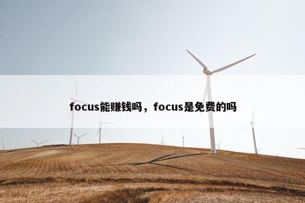 focus能赚钱吗，focus是免费的吗