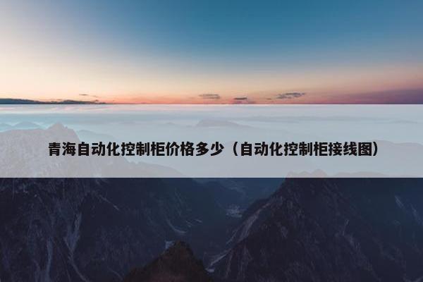 青海自动化控制柜价格多少（自动化控制柜接线图）