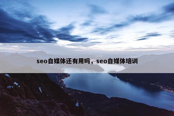 seo自媒体还有用吗，seo自媒体培训