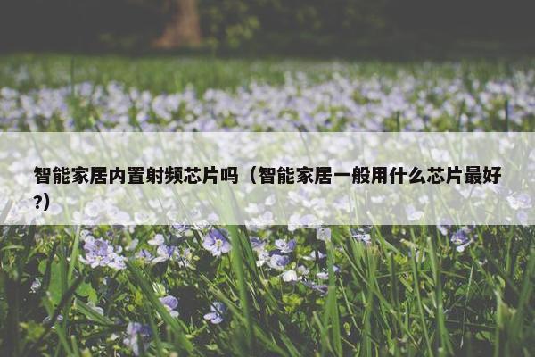 智能家居内置射频芯片吗（智能家居一般用什么芯片最好?）