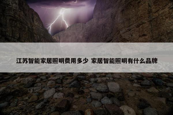 江苏智能家居照明费用多少 家居智能照明有什么品牌