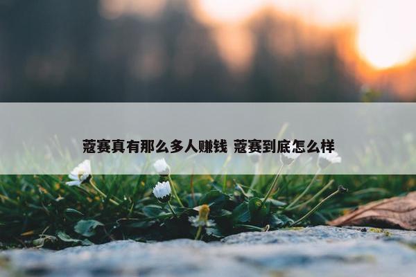 蔻赛真有那么多人赚钱 蔻赛到底怎么样