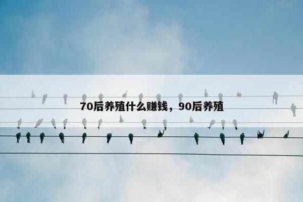 70后养殖什么赚钱，90后养殖