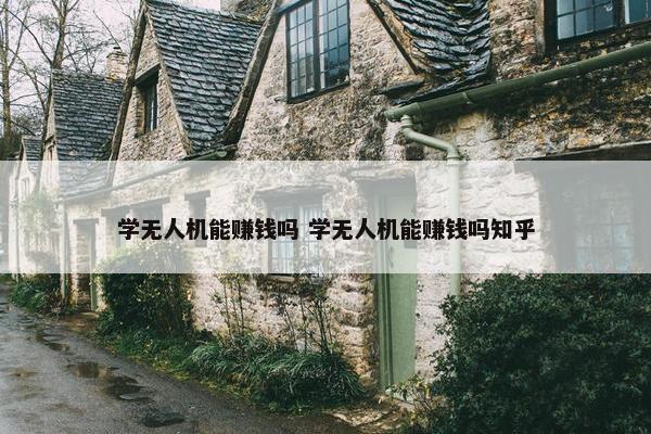 学无人机能赚钱吗 学无人机能赚钱吗知乎