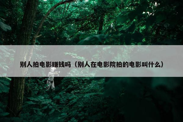 别人拍电影赚钱吗（别人在电影院拍的电影叫什么）