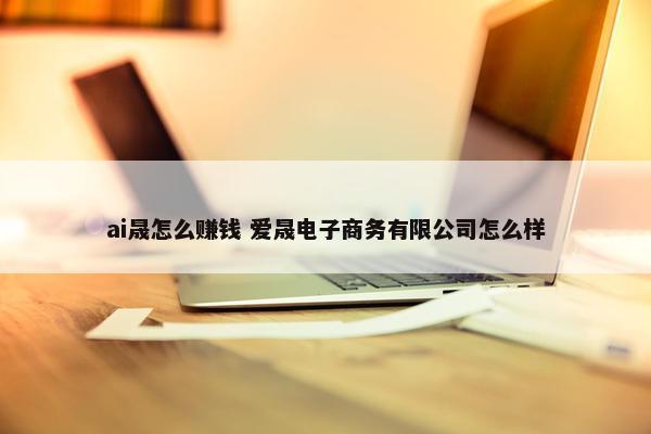 ai晟怎么赚钱 爱晟电子商务有限公司怎么样