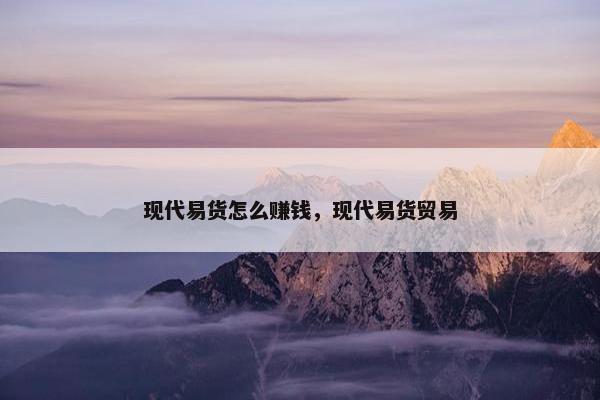 现代易货怎么赚钱，现代易货贸易