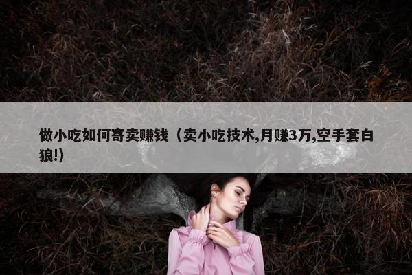 做小吃如何寄卖赚钱（卖小吃技术,月赚3万,空手套白狼!）