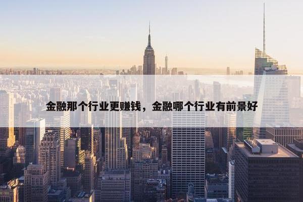 金融那个行业更赚钱，金融哪个行业有前景好