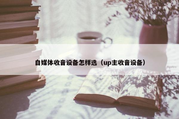 自媒体收音设备怎样选（up主收音设备）