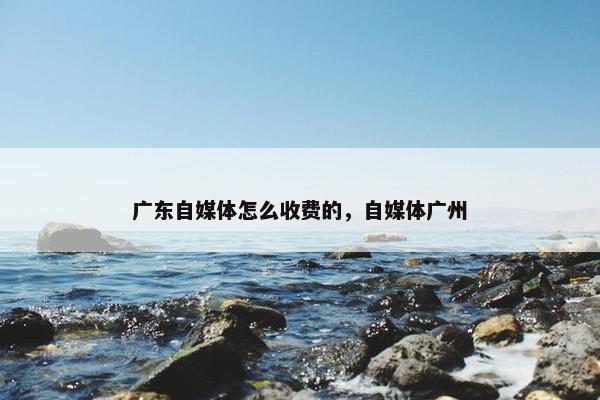 广东自媒体怎么收费的，自媒体广州