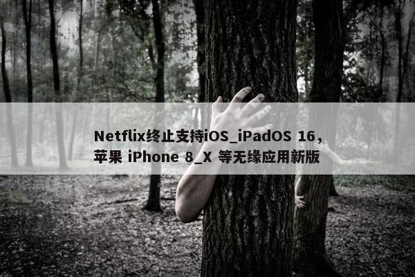 Netflix终止支持iOS_iPadOS 16，苹果 iPhone 8_X 等无缘应用新版