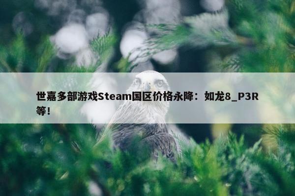 世嘉多部游戏Steam国区价格永降：如龙8_P3R等！