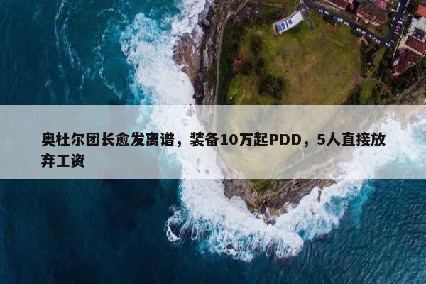 奥杜尔团长愈发离谱，装备10万起PDD，5人直接放弃工资