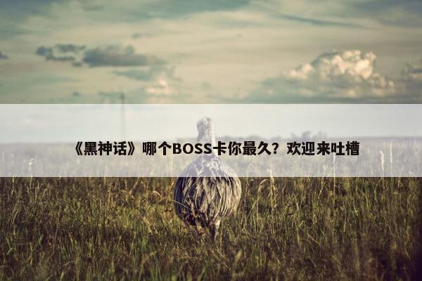 《黑神话》哪个BOSS卡你最久？欢迎来吐槽