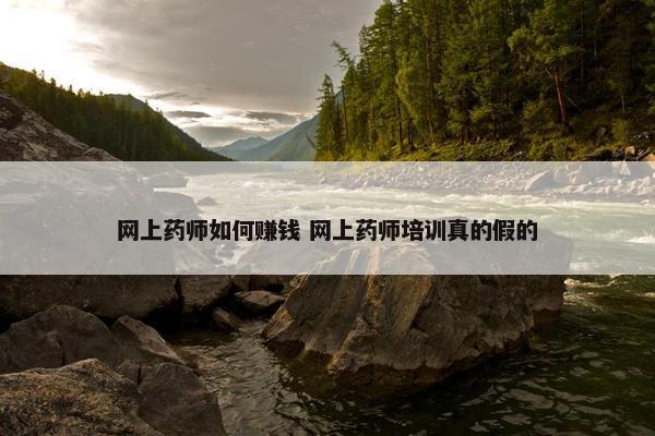 网上药师如何赚钱 网上药师培训真的假的