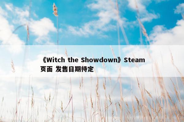 《Witch the Showdown》Steam页面 发售日期待定