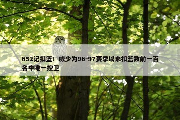 652记扣篮！威少为96-97赛季以来扣篮数前一百名中唯一控卫