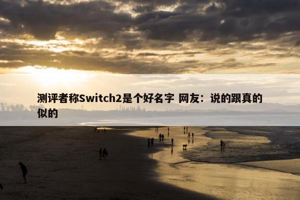 测评者称Switch2是个好名字 网友：说的跟真的似的