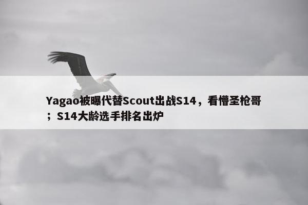 Yagao被曝代替Scout出战S14，看懵圣枪哥；S14大龄选手排名出炉