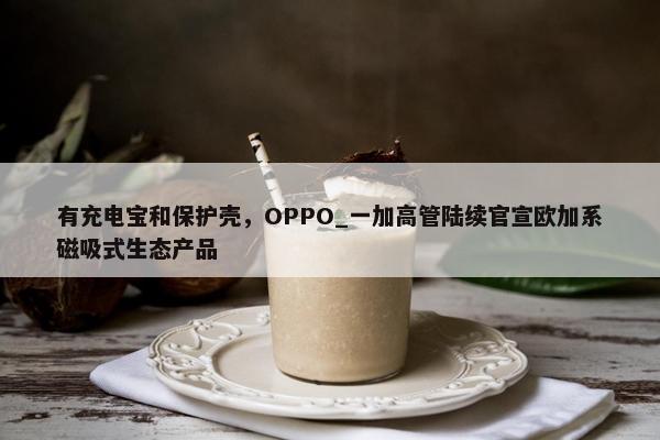 有充电宝和保护壳，OPPO_一加高管陆续官宣欧加系磁吸式生态产品