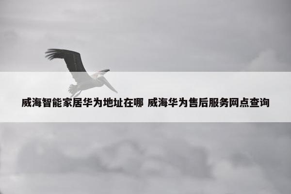 威海智能家居华为地址在哪 威海华为售后服务网点查询