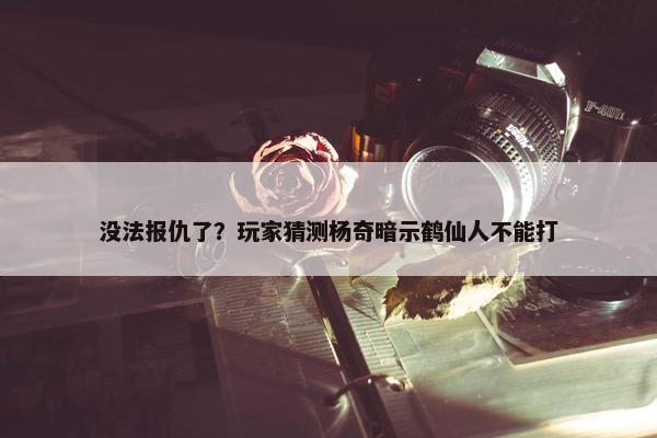 没法报仇了？玩家猜测杨奇暗示鹤仙人不能打