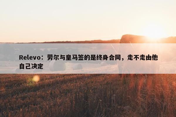 Relevo：劳尔与皇马签的是终身合同，走不走由他自己决定