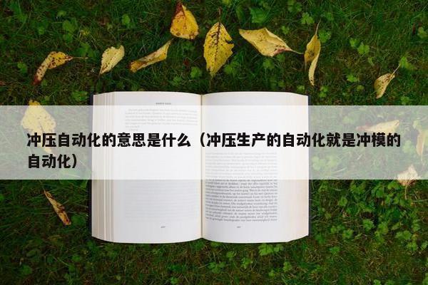 冲压自动化的意思是什么（冲压生产的自动化就是冲模的自动化）