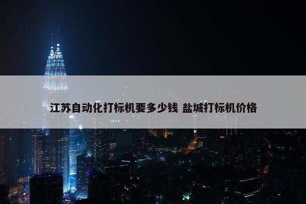 江苏自动化打标机要多少钱 盐城打标机价格